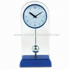 Table Clock with Glass Cover and 28 x 13.5 x 11cm Dimensions images