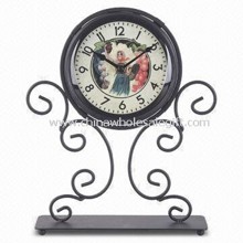 Wrought Iron Table Clock, Measures 23 x 5.9 x 27.5cm images