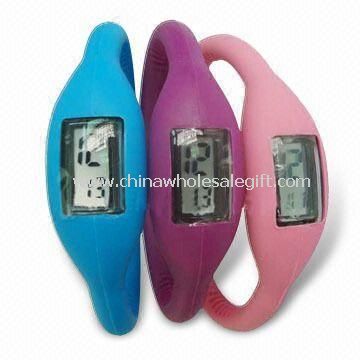 Promotional Digital Watch with Water-resistant Feature and Silkscreen Logo Printing