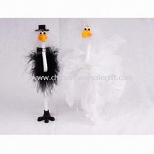 Groom and Bride Fluffy Flamingo Pens, Customized Designs are Welcome images
