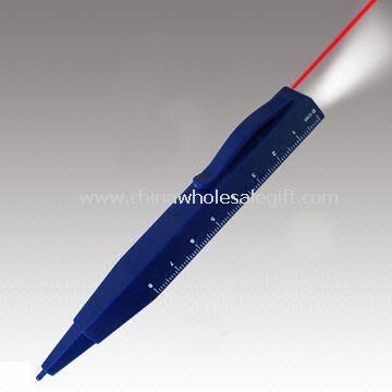 Laser Pointer Cartão Régua com luz LED e Função Pen