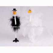 Novio y la novia suaves plumas Flamingo, diseños personalizados son bienvenidos images