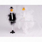 Groom dan Bride Fluffy Flamingo pena, desain disesuaikan yang selamat datang images