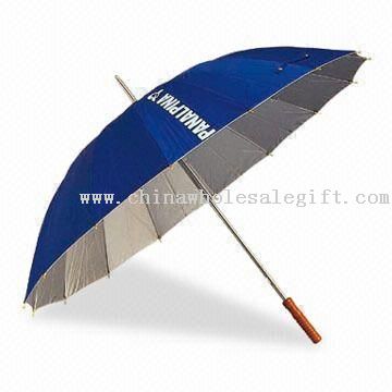 25-pulgadas 16K Straight Manual Abrir paraguas con eje de acero y Frame