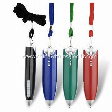 Solid Colored Ball Point Pens with Rope and Post on Top, Suitable for Promotional Purposes