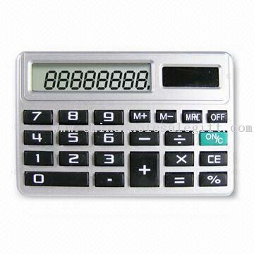 Scrivania mini calcolatrice con LR1130 x 1 batteria, misura 7.5 x 5 x 0,8 cm
