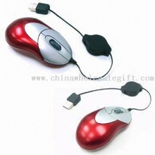 Optical USB Mice with Retractable Cable, Various Colors are Available images