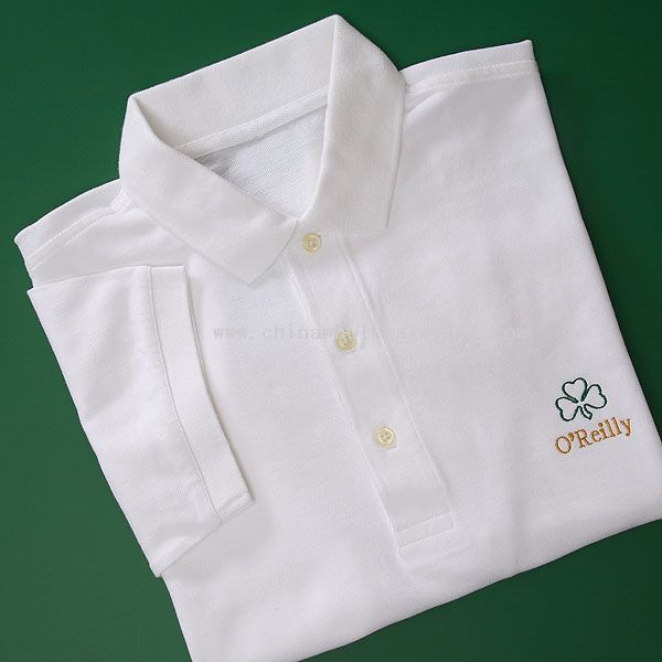 Egendefinerte brodert Shamrock Polo