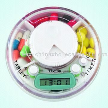 Caseta de pilula convenabil cu LCD Timer