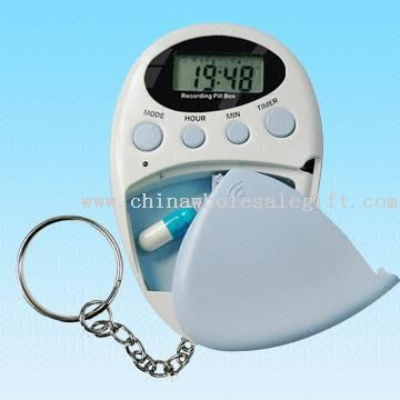 Multifunction Pill Box with Eight to Ten Seconds Voice Recording Alarm Function