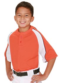 Introduziste juventude 2-botão Placket Baseball Jersey