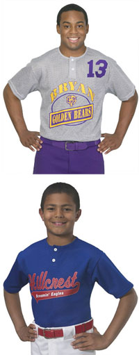 Poly-Mesh baseballové dresy pro dospělé a mládež