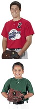 Nuestra base con dos botones de béisbol Jersey en Jóvenes y Adultos images