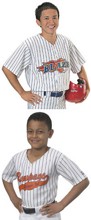 Pro Style Pinstripe 6 Button Front Jersey images