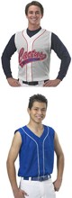 Pro-Style Sleeveless Mesh Full Button Front Jersey images