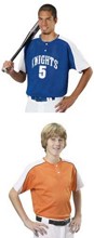 Two Button Placket Baseball Jersey images