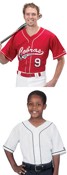 Ungdom og voksne 6 knapper Baseball Jerseys med sydd på flette images