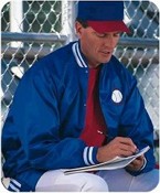 Pro-Satin Baseball Jacket with Striped Trim images