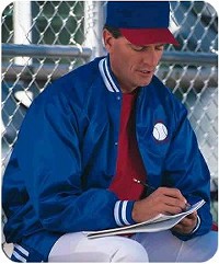 Pro-Satin Baseball Jacket with Striped Trim