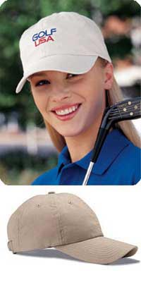 Seis Grupo de perfil bajo Brushed Twill Cap Costura