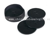 Round Leather Coaster Set images