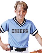 Youth V-Neck Baseball Shirt images