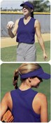 Ladies and Girls Racerback V-Neck Jersey images