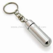 Aluminum Pill Case with Split Ring and Keychain Holder images