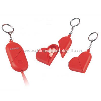 Keychain جعبه قرص با نور LED