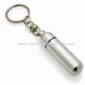 Aluminum Pill Case with Split Ring and Keychain Holder small picture