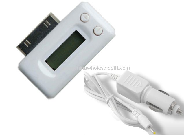FM Transmitter untuk iPhone 3G & iPhone & iPod dengan pengisi baterai di mobil