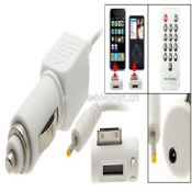 Transmissor FM com controle remoto do carro carregador para iPhone 3G iPod Nano White images