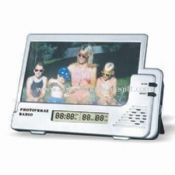 Plástico relógio LCD com AM e FM rádio images