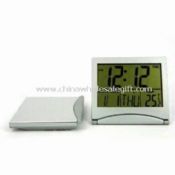 Plastic LCD Travel Alarm Clock with Large Space for Printing images