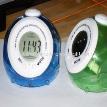 water power LCD clock