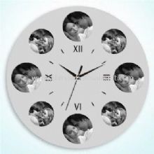MDF wall clock with multi photo frame images