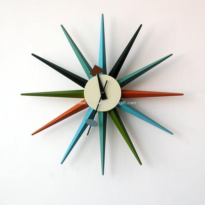 Modern Sunburst Clock