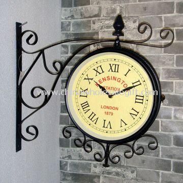 Multifunction Double-sided Waterproof Wall Clock for Garden Use