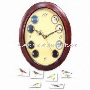 Oval Shape Photo Frame Wall Clock
