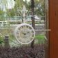 Waterproof and Multifunctional Double-sided Garden Wall Clock with Thermometer small picture