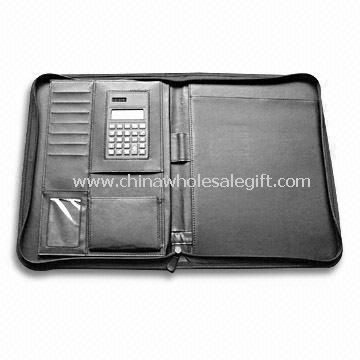 Многофункциональный кожаный портфель с калькулятором