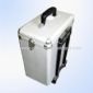 Aluminum Attache Case with Pull and Silvery Diamond Vein on Surface small picture