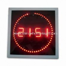 LED Wall Clock in Roll Square Shape with White Aluminum Frame images