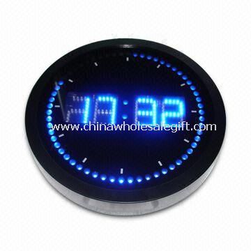 Roll Runde LED-Wanduhr mit Aluminiumrahmen