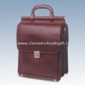 Durable Genuine Leather Briefcase with Key-Lock Closure images