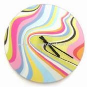 Round Glass Wall Clock with Decal Printing images