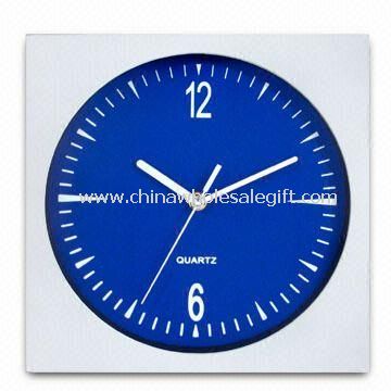 Square Wall Clock with Metal Hands