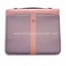 Leather Briefcase with Three Rings Metal Binder and Handle images
