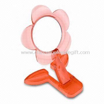 Cosmetic Mirror with Handle  Made of Plastic