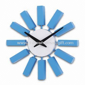 10.5-inch Wooden Wall Clock with Bright Color and Lovely Design